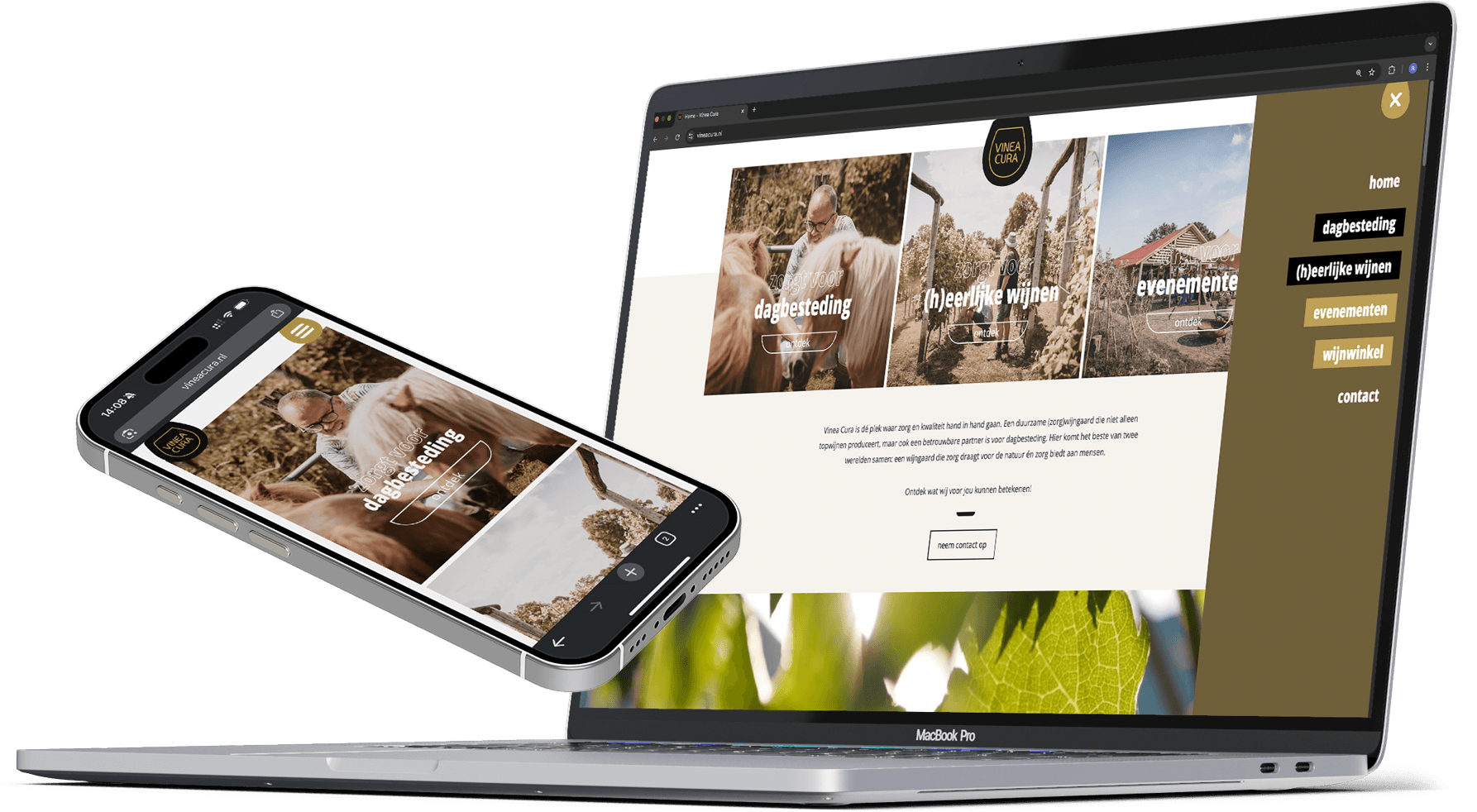 Website met rust, ritme en richting.