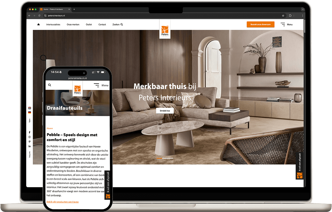 Craft website met karakter.